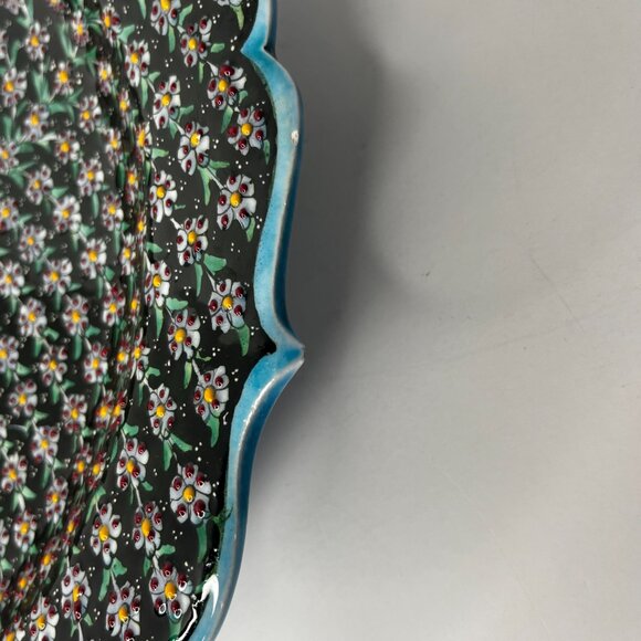 Decorative 12.5" Wall Hanging Plate Life Tree Pattern Turkish Ceramic Hand Paint - Picture 6 of 16